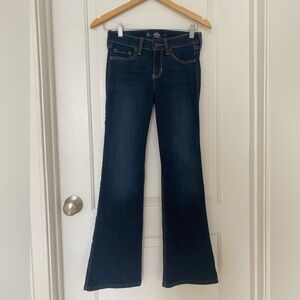 Hollister lowrise dark wash boot cut jeans